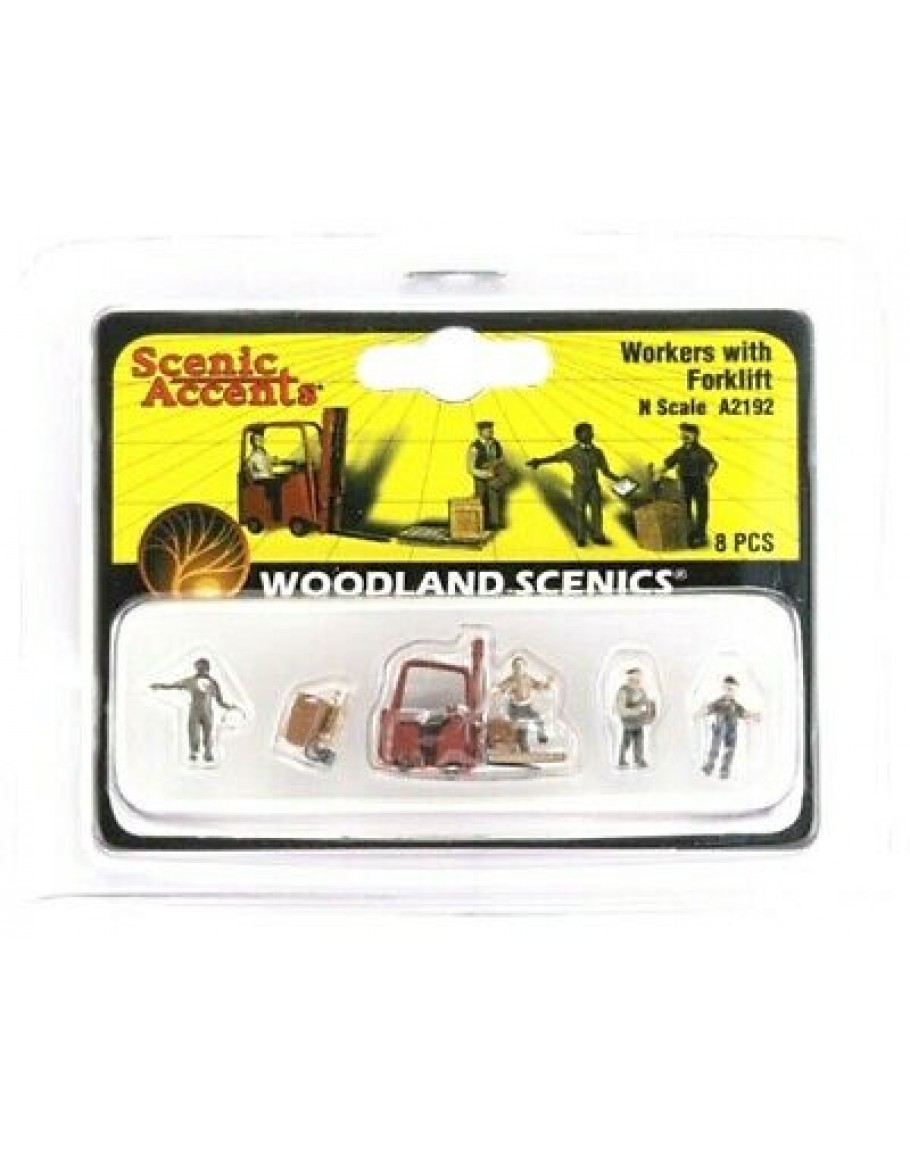 thumbnail image 2 of Woodland Scenics A2192 N Scale People – Workers With Forklift – Model Railroad Figures 2 of 3